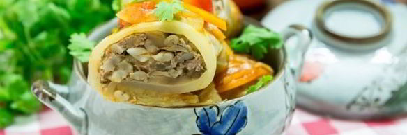 голубцы с перловкой и грибами