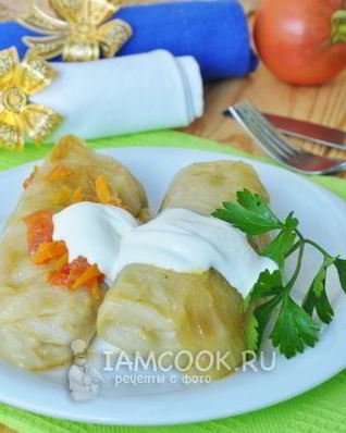 Голубцы со свиным фаршем и патиссонами