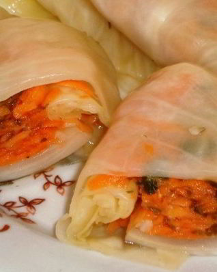 Голубцы закусочные с морковкой