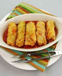 Пикантные голубцы из савойской капусты с чесноком