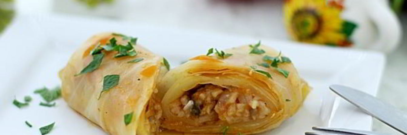 Постные голубцы с грибами и рисом