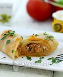 Постные голубцы с грибами и рисом