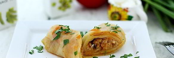 постные голубцы с грибами и рисом