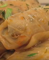 Постные голубцы с грибами