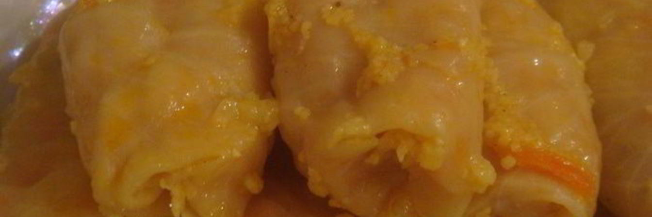 Постные голубцы с кукурузной крупой