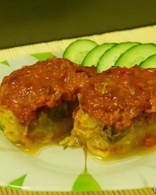 Запеченные голубцы с фаршем из индейки