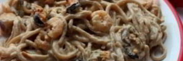 гречневая лапша с морепродуктами