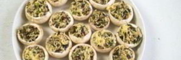 фаршированные шампиньоны с сыром и зеленью