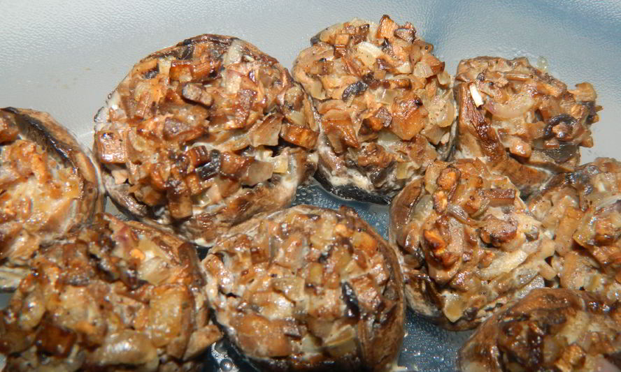 Рецепт фаршированных запеченных шампиньонов