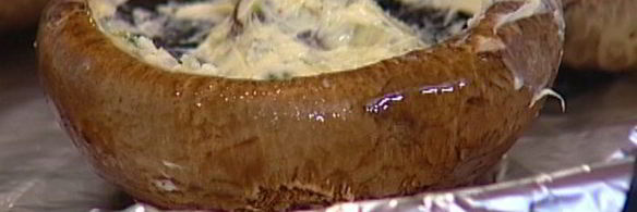 грибы, фаршированные перловкой