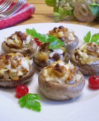 Грибы фаршированные в духовке