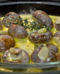 Грибы в сливочном соусе