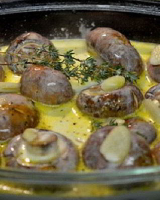 Грибы в сливочном соусе