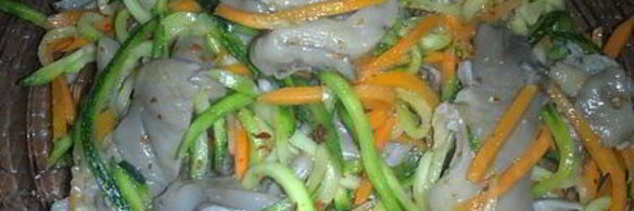 грибы вешенки с овощами по-корейским мотивам