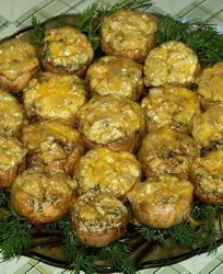 Грибы, запеченные под сыром