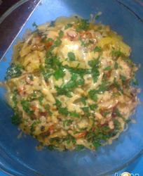 Грибы запеченные с овощами