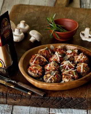 Грибы, запеченные с перцем и миндалем