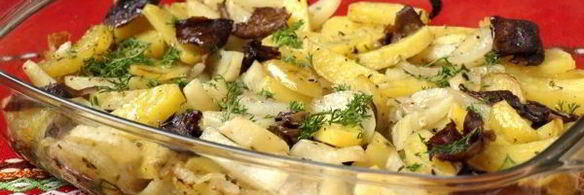 лисички с картошкой в духовке