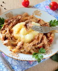 Лисички жареные в сметане