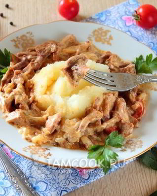 Лисички жареные в сметане