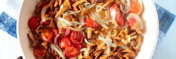 лисички жареные в сметане