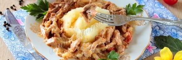 лисички жареные в сметане