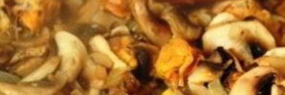 мидии и шампиньоны в сливках