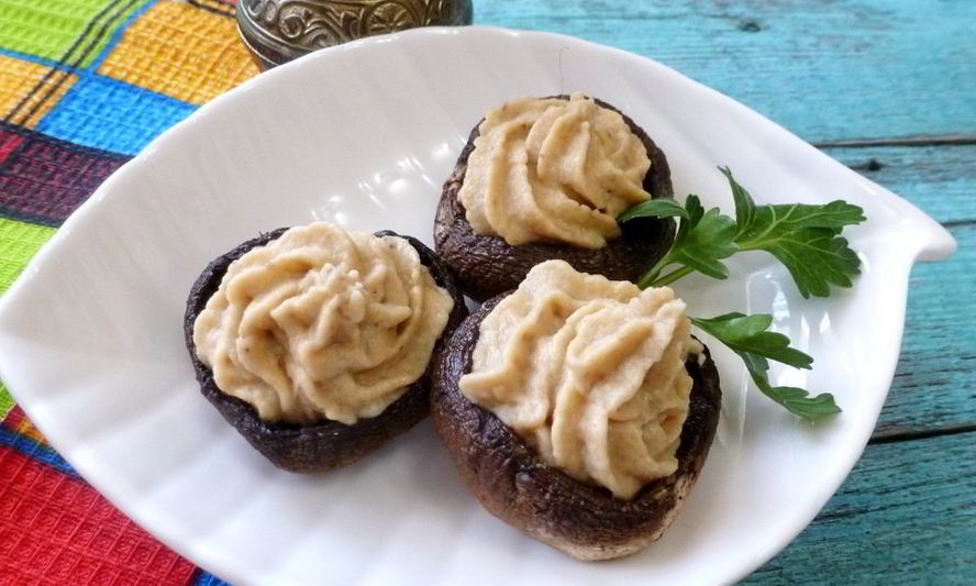 Рецепт шампиньонов, фаршированных чечевицей