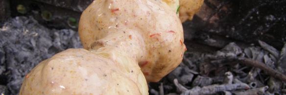 шампиньоны на костре