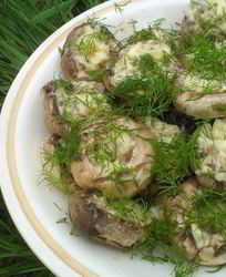 Шампиньоны на мангале