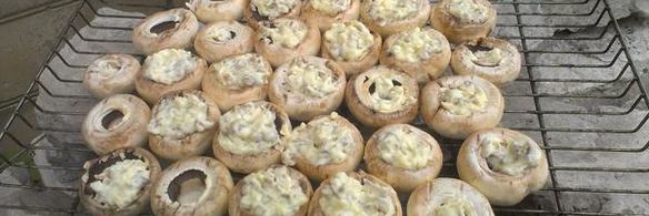 шампиньоны на мангале