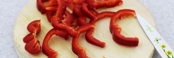 шампиньоны с болгарским перцем и пармезаном