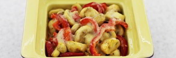 шампиньоны с болгарским перцем и пармезаном