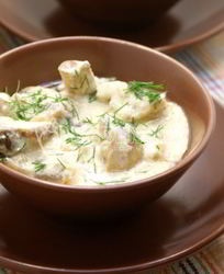 Шампиньоны со сметаной