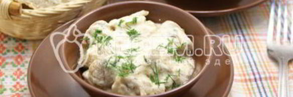 шампиньоны со сметаной