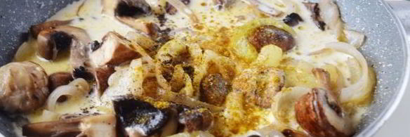 шампиньоны в карри соусе