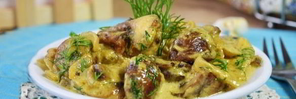 шампиньоны в карри соусе