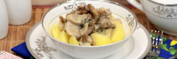 тушеные грибы в мультиварке