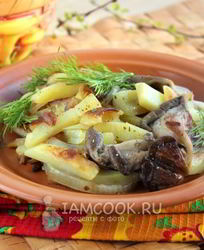 Вешенки жареные с картошкой