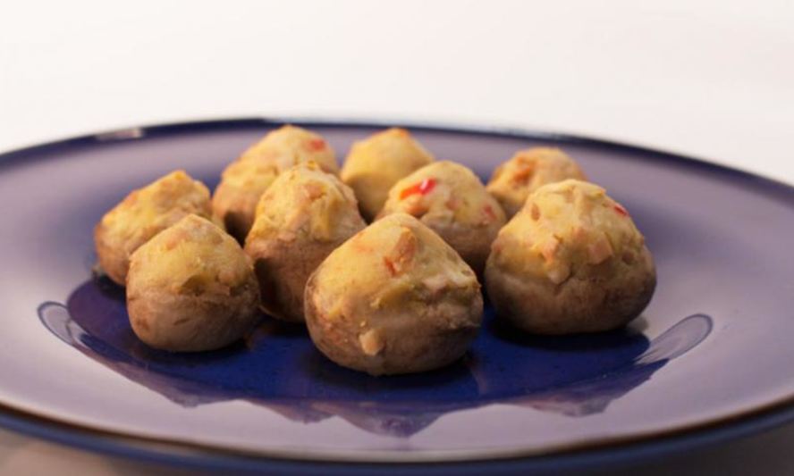 Рецепт запеченных шампиньонов с картофельной начинкой