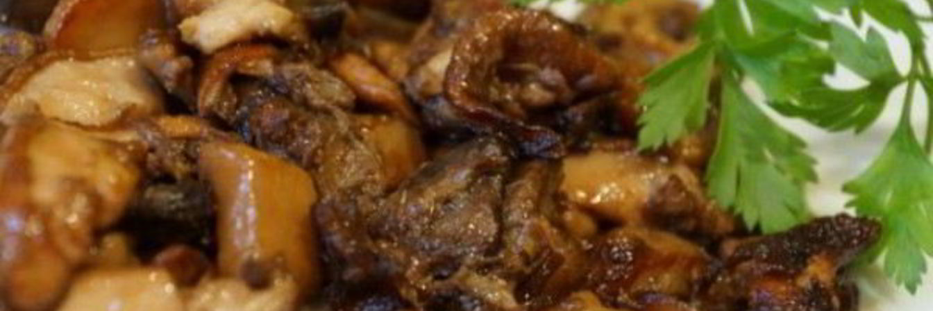 Жареные белые грибы
