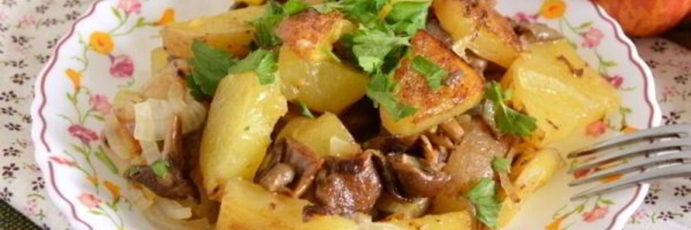 Жареные опята с картошкой