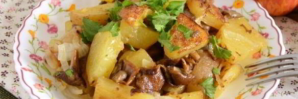 жареные опята с картошкой