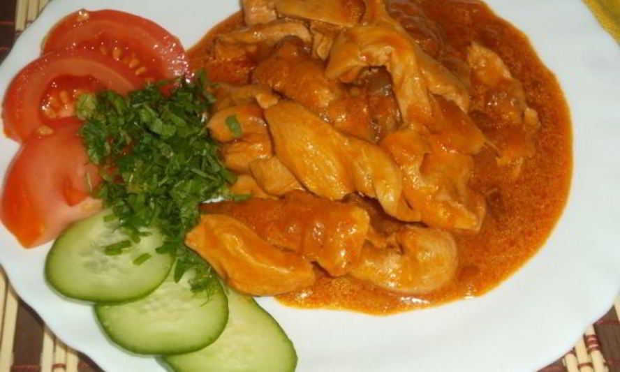 Рецепт гуляша из куриного филе