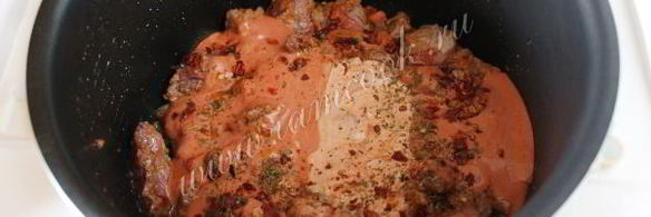 гуляш из свинины в мультиварке