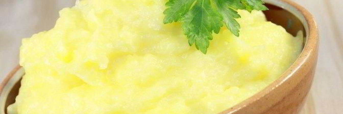 Картофельное пюре с базиликом