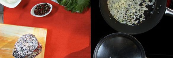 картофельное пюре со сладким перцем и помидорами