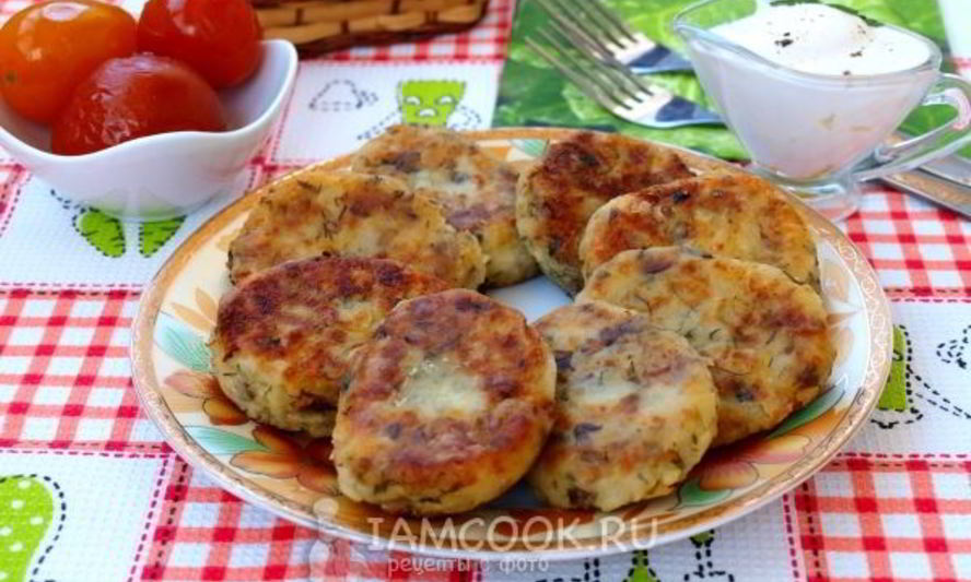Рецепт картофельных котлет с грибами