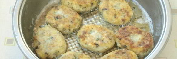 картофельные котлеты с грибами