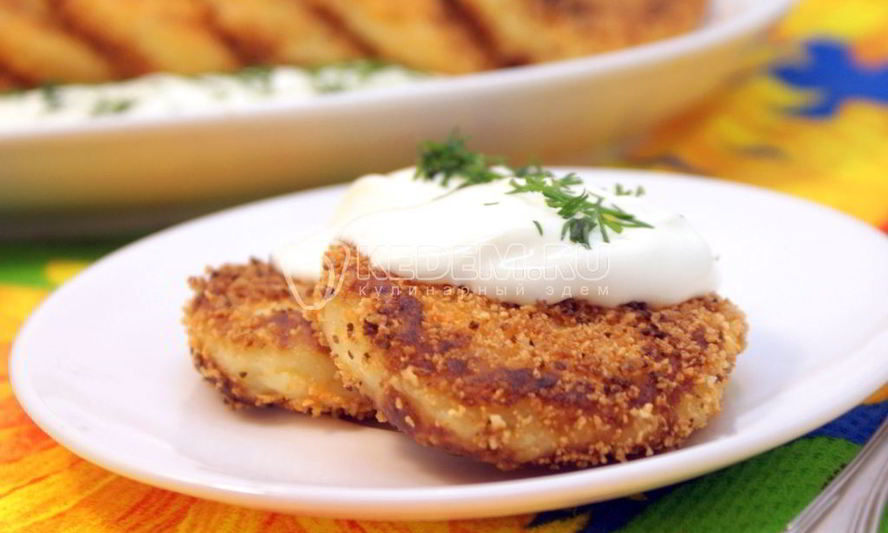 Рецепт картофельных котлет с сыром